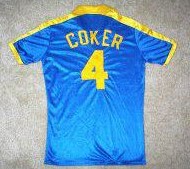 NASL Soccer San Diego Sockers 81 Road Jersey Ade Coker Back
