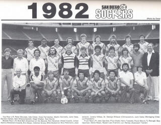 NASL Soccer San Diego Sockers 1982 Team