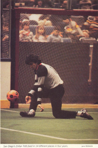 Sockers 84-85 Goalie Back Zoltan Toth