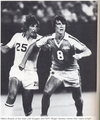 NASL Soccer Seattle Sounders 80 Road Roger Davies Cosmos Jeff Durgan