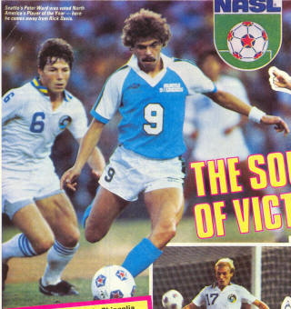 NASL Seattle Sounders 82 Road Peter Ward Cosmos Ricky Davis