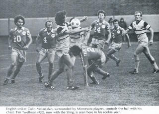 NASL Soccer Chicago Sting 78 Home Back Colin McLocklan, Kicks