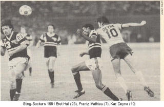 NASL Soccer Chicago Sting 81 Road Bret Hall