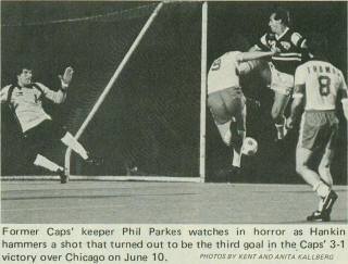 Vancouver Whitecaps Chicago Sting 1981 Home Back Dave Thomas , Parkes, 6-10-81, Tasso Koutsoukos