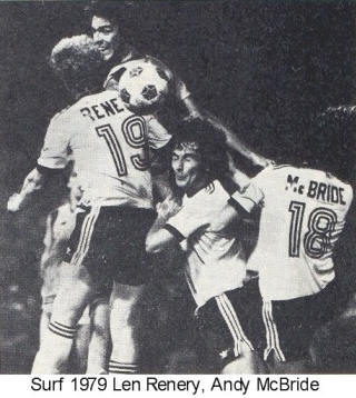 NASL Soccer California Surf 79 Home Back Andy McBride