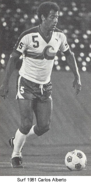 NASL Soccer California Surf 1981 Home Carlos Alberto