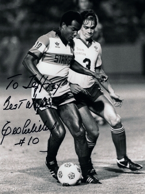 NASL Soccer Team America 83 Home Tony Bellinger, Strikers Cubillas