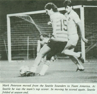 NASL Soccer Team America 83 Road Back Mark Peterson, Cosmos