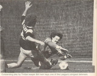 NASL Soccer Portland Timbers 82 Goalie Bill Irwin 2