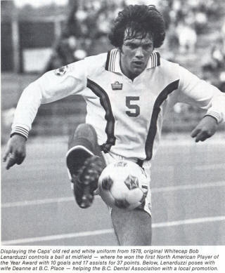 NASL Vancouver Whitecaps 78 Home Bob Lenarduzzi