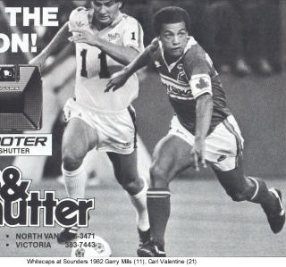 NASL Soccer Vancouver Whitecaps 82 Road Carl Valentine