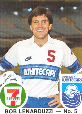 NASL Soccer Vancouver Whitecaps 83 Home Bob Lenarduzzi