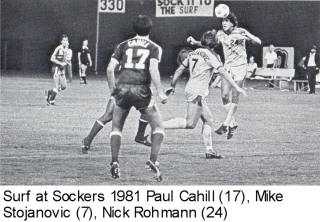 Sockers 81 Home  Back Mike Stojanovic, Nick Rohmann Surf