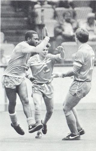 Steamers 84-85 Home Carl Rose, Sam Bick, Jeff Caccitiore